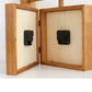 Wand-Eck-Zweiseitige Holz-Analoguhr