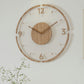 Frendorf | NordWood 35cm Wanduhr im skandinavischen Design | Massivholz | Leise & Elegant | Perfekt für Wohnzimmer & Büro