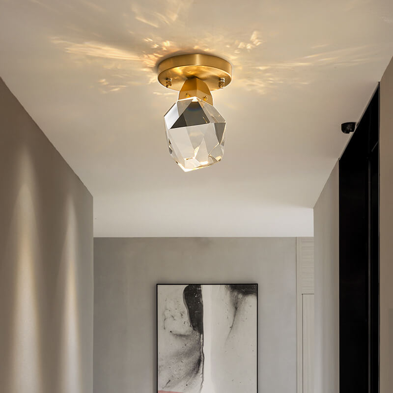 Frendorf | Crystalite Diamond-Design LED Deckenleuchte | Semi-Flush Mount | Elegantes Licht | Energieeffizient