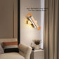 Drehbare Wandlampe mit nordischer Holzmaserung