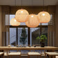 Frendorf | BambooAura Bambus Pendelleuchte | Runder Ball | Japanischer Stil | 1-flammig | Beige | Handgewebt