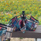 Frendorf | Transparenter Regenschirm mit Glas-in-Stock-Rahmenmuster