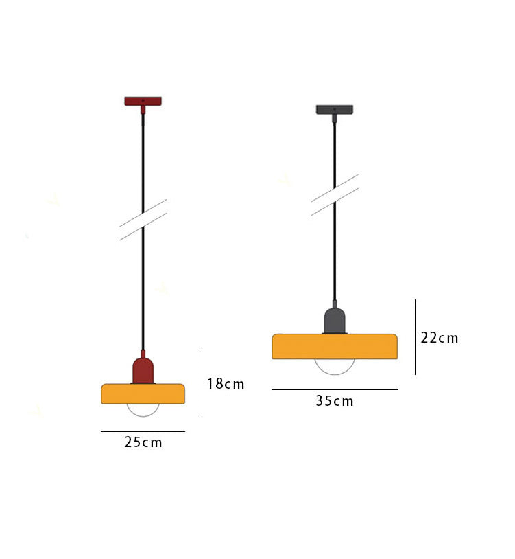 Frendorf |  Pendelleuchte aus farbigem Glas | Elegante Hängeleuchte im Bauhaus-Stil | Designlampe für Wohnzimmer & Esszimmer
