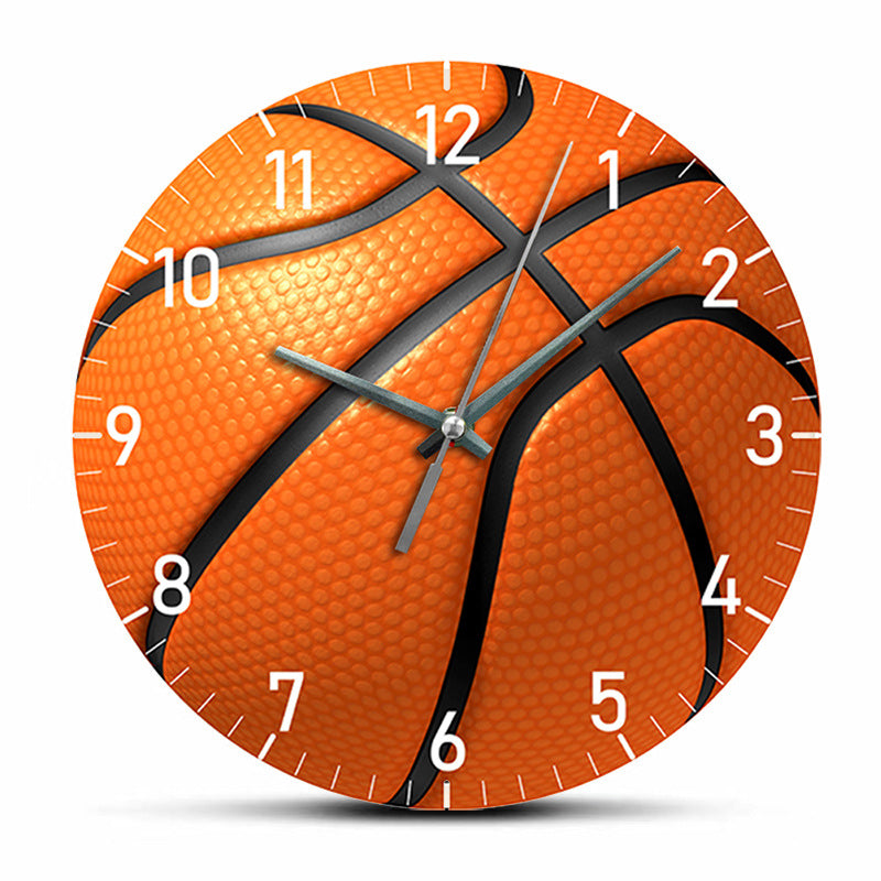 Geschenk für Basketballspieler Stille Wanduhr 12 Zoll