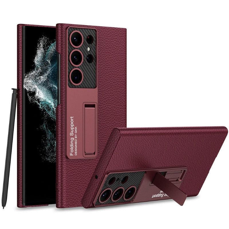 Frendorf | Luxuriöse, ultradünne Leder-Telefonhülle, stoßfest, für Samsung Galaxy 23