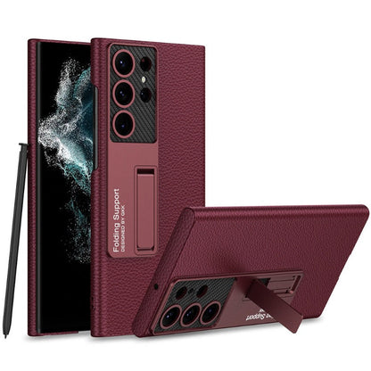 Frendorf | Luxuriöse, ultradünne Leder-Telefonhülle, stoßfest, für Samsung Galaxy 23