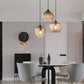 Frendorf | LuxeWave Nordic Glas-Pendelleuchte | Wellenstruktur | 1-Licht Barrel Design | Rauchgrau & Cognac Optionen