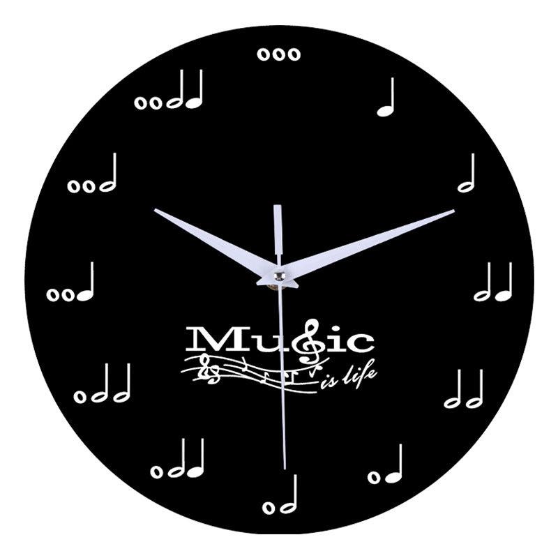 Musiknoten Wanddekoration Stille runde Uhr