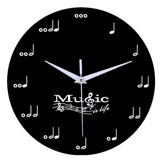 Musiknoten Wanddekoration Stille runde Uhr