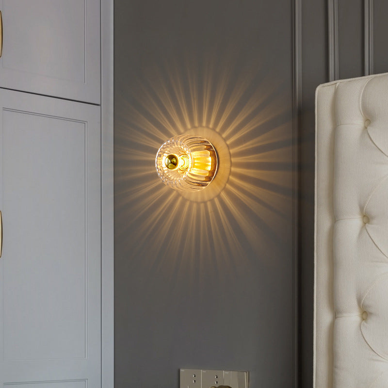Frendorf | Solara Luxury Glas-Design Deckenleuchte | Kupfer-Sonnengestaltung | Wand- & Deckenmontage | Premium Wohnambiente