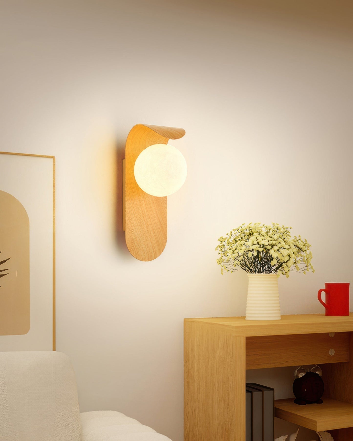 Frendorf | RetroSphere - Vintage sphärische Holz Wandleuchte