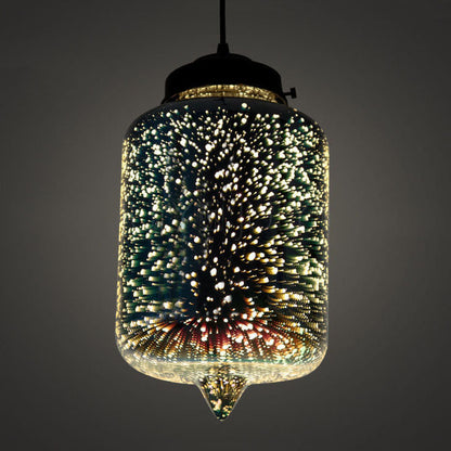 Frendorf | CelestaFlare Kreative 3D-Feuerwerk-Pendelleuchte | Glasdesign | Modernes Stimmungslicht | Dekorative Hängelampe für Zuhause