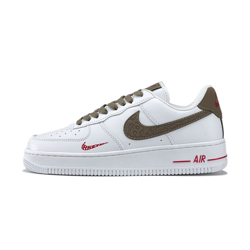 Frendorf | Damen Low-Top Dunk Trendy Sneaker Casual Air Force Nr. 1 AF Board Schuhe AJ weiße Schuhe