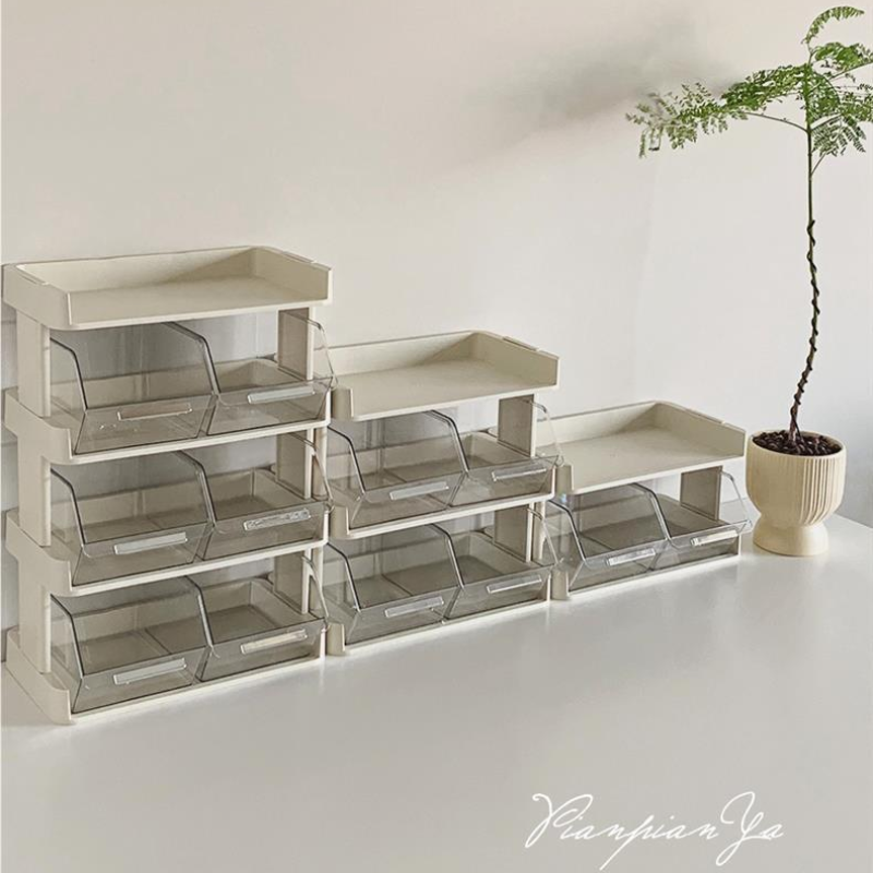 Kompakte transparente Schubladenspeicherbox