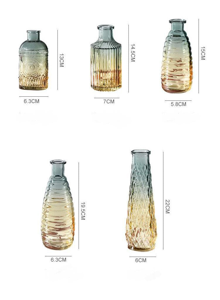 Frendorf | Gradivo Gradient Glasflaschen-Vasen | Modernes Design | Stilvolle Wohnaccessoires