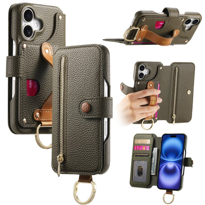 Frendorf | Lychee-Getreide-Leder-Wallet-Flip-Case für iPhone