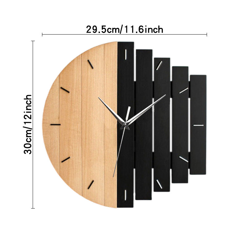 Einzigartige Holzanalooge Stille Wanduhr