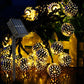 Solar-Lichterkette Marokkanische Kugel Bunte LED Weihnachtslichter Eisenkugeln Dekoration Außen Lichterkette