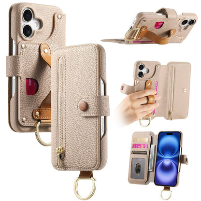 Frendorf | Lychee-Getreide-Leder-Wallet-Flip-Case für iPhone