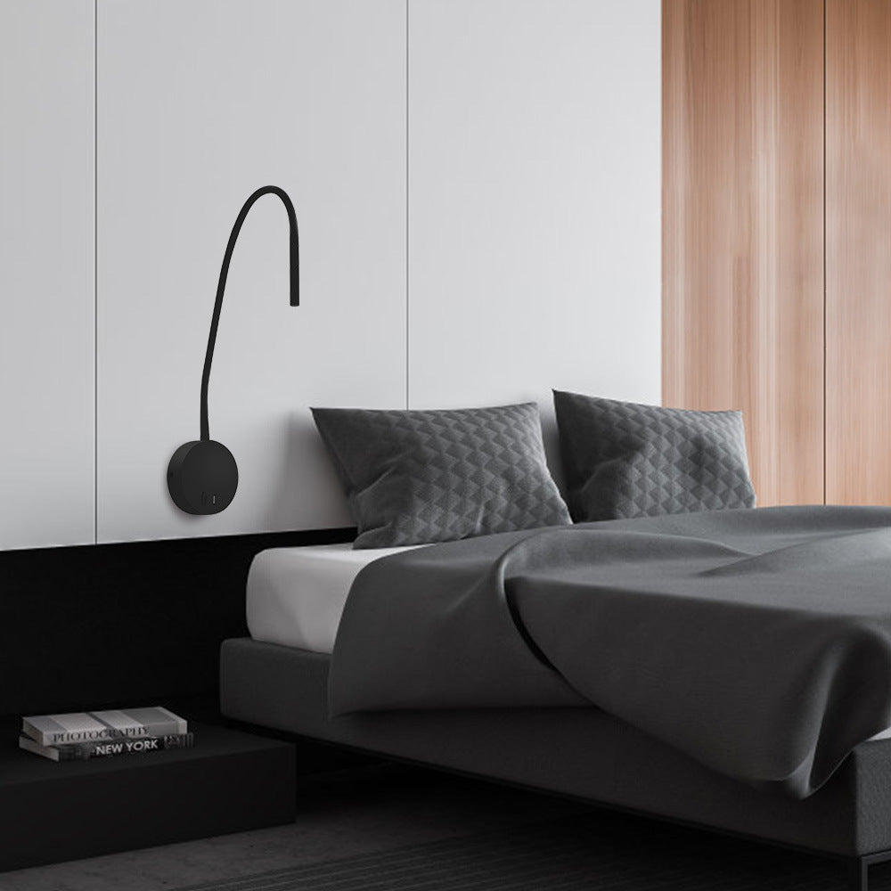 Frendorf | LumaFlex USB LED-Wandleuchte | Wiederaufladbar | Flexibler Silikon-Spot | Leselampe | Modernes Design