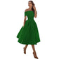 Frendorf | Mode Lässig Trägerlos Satin Partykleid