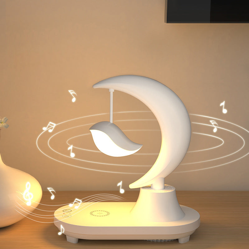 Frendorf | LunaSound Bluetooth Lautsprecher & Nachttischlampe | Kabellos | Moon-Shaped LED Tischlampe | Stilvolle Deko für Zuhause