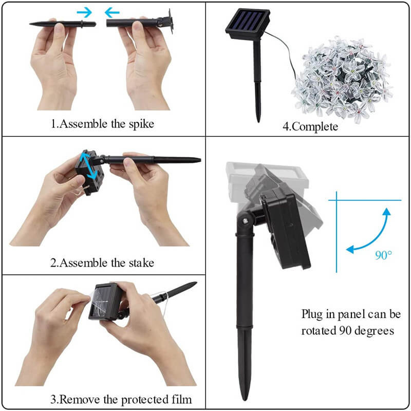 Solar-Lichterkette Marokkanische Kugel Bunte LED Weihnachtslichter Eisenkugeln Dekoration Außen Lichterkette