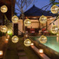 Solar-Lichterkette, marokkanischer Ball, bunte LED-Weihnachtsbeleuchtung, Eisenkugeln, Dekoration für den Außenbereich