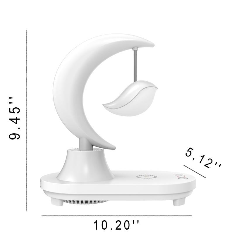 Frendorf | LunaSound Bluetooth Lautsprecher & Nachttischlampe | Kabellos | Moon-Shaped LED Tischlampe | Stilvolle Deko für Zuhause