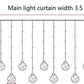 Frendorf | SolarGlint Solar LED Pendel Lichterkette | Außenbeleuchtung für Garten & Terrasse | Wasserdicht & Energieeffizient
