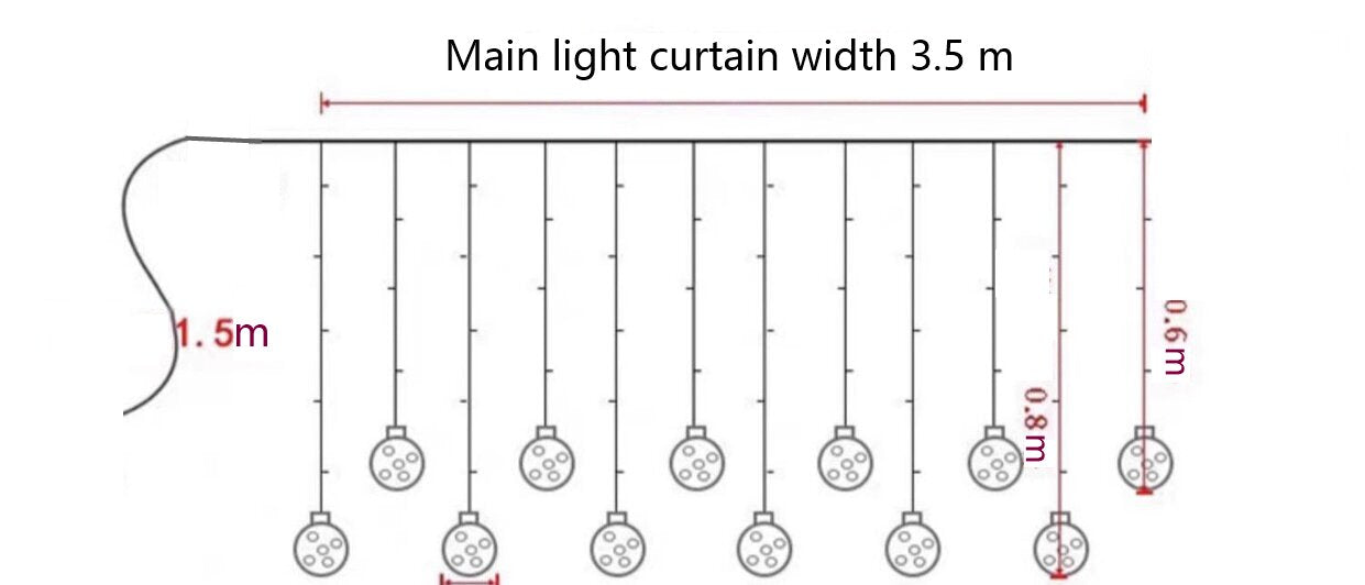 Frendorf | SolarGlint Solar LED Pendel Lichterkette | Außenbeleuchtung für Garten & Terrasse | Wasserdicht & Energieeffizient