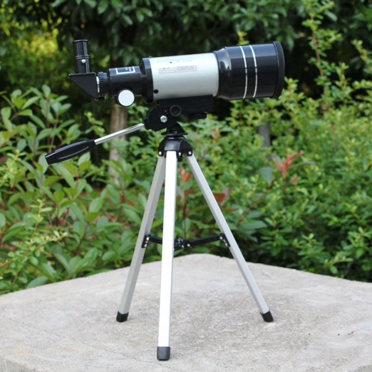 Frendorf | F30070M Tragbares Professionelles Hochauflösendes High Times Espace Astronomisches Teleskop Schussoptik mit Stativ (Silber)