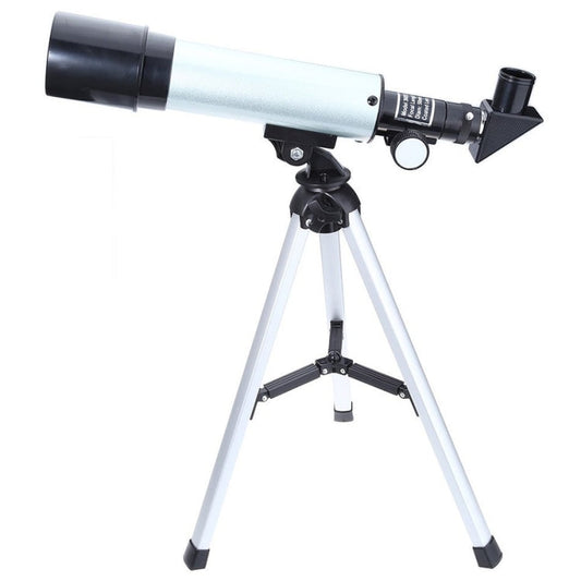 Frendorf | F36050 Tragbares Professionelles Hochauflösendes Hochzeiten Espace Astronomisches Teleskop Beobachtungsgerät mit Aluminiumlegierung Stativ (Silber)