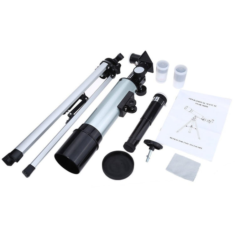 Frendorf | F36050 Tragbares Professionelles Hochauflösendes Hochzeiten Espace Astronomisches Teleskop Beobachtungsgerät mit Aluminiumlegierung Stativ (Silber)