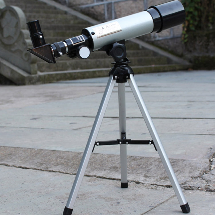 Frendorf | F36050 Tragbares Professionelles Hochauflösendes Hochzeiten Espace Astronomisches Teleskop Beobachtungsgerät mit Aluminiumlegierung Stativ (Silber)