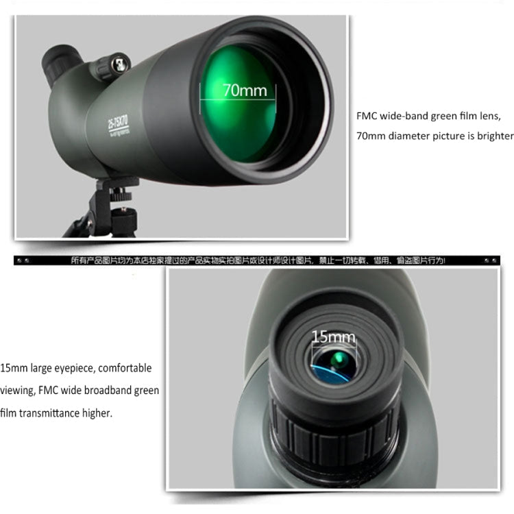 Frendorf | Maifeng 25-75x70 Professionelles Hochauflösungs-Zoom-Monokular Astronomisches Teleskop