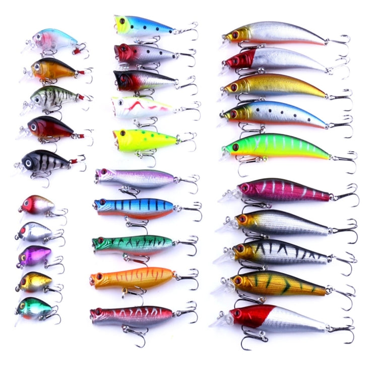 Frendorf | HENGJIA HENG JIA-SETL30 30 PCS Minnow Angelrute Set 6 Modelle Angeln Ausrüstung Kunststoff Hartköder