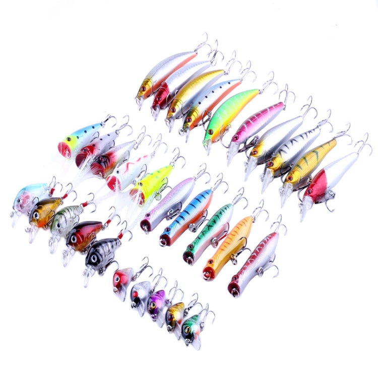 Frendorf | HENGJIA HENG JIA-SETL30 30 PCS Minnow Angelrute Set 6 Modelle Angeln Ausrüstung Kunststoff Hartköder