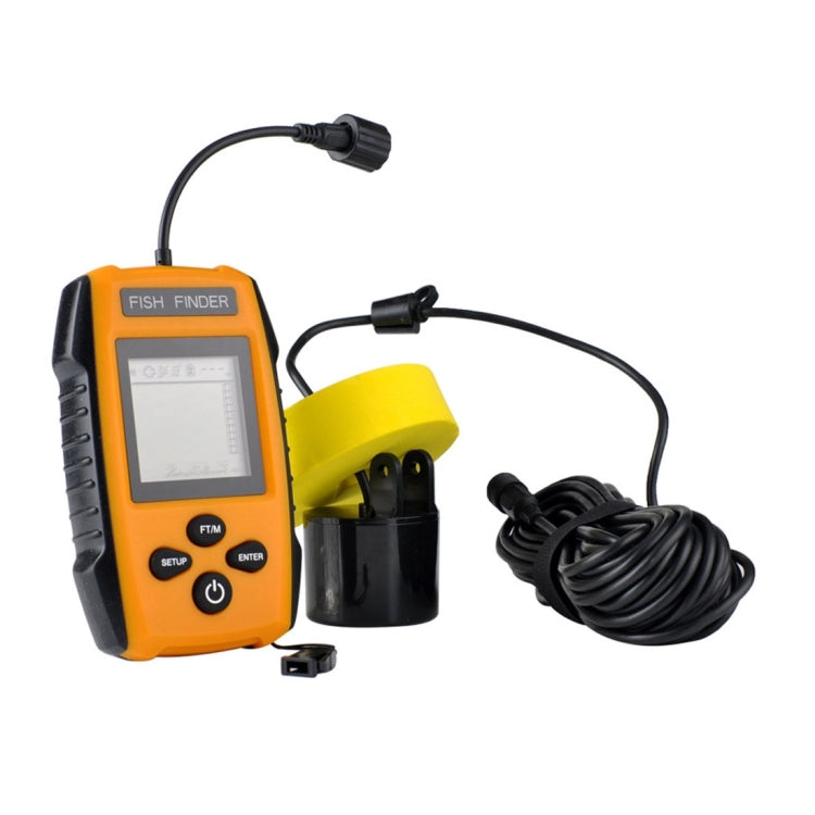 Frendorf | Tragbarer kabelgebundener Fischfinder mit Sonarsensor-Transducer und LCD-Display