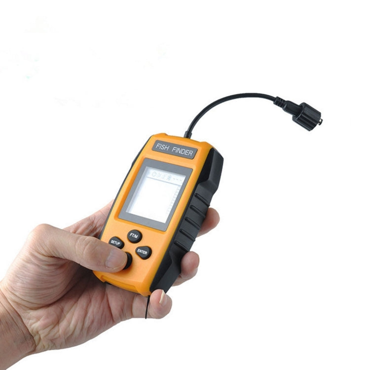 Frendorf | Tragbarer kabelgebundener Fischfinder mit Sonarsensor-Transducer und LCD-Display