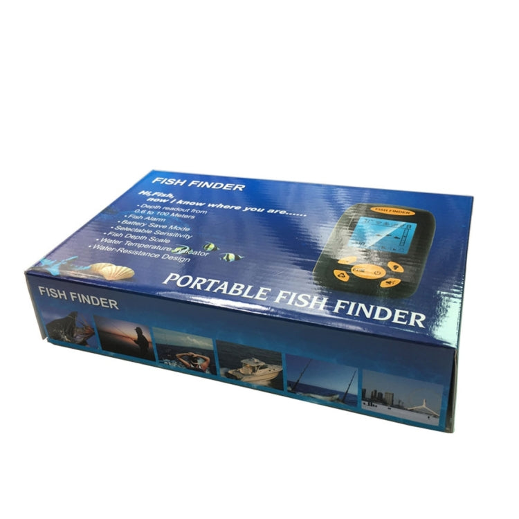 Frendorf | Tragbarer Ultrasonic Fischfinder, Wassertiefe & Temperatur Fischfinder mit kabelgebundenem Sonarsensor und LCD-Display