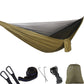 Frendorf | Tragbare Outdoor-Hängematte mit Moskitonetzen (Armeegrün)