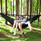 Frendorf | Tragbare Outdoor-Paragliding-Hängematte mit Moskito-Netzen (Schwarz)