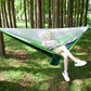 Frendorf | Tragbare Outdoor Fallschirm-Hängematte mit Moskitonetzen (Grün)