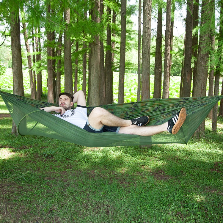Frendorf | Tragbare Outdoor Camping Vollautomatische Nylon Fallschirm-Hängematte mit Mückennetzen, Größe: 290 x 140cm (Tarnung)