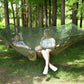 Frendorf | Tragbare Outdoor Camping Vollautomatische Nylon Fallschirmhängematte mit Moskitonetzen, Größe : 250 x 120cm (Olivegrün)
