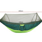 Frendorf | Tragbare Outdoor Camping Vollautomatische Nylon Fallschirm-Hängematte mit Moskito-Netzen, Größe: 250 x 120cm (Silbergrau + Orange)