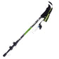 Frendorf | KODENOR Outdoor Bergsteigen Tragbare Faltbare Kohlefaser Gerader Griff Alpenstöcke Trekkingstöcke, Länge: 63-135CM (Schwarz+grün)