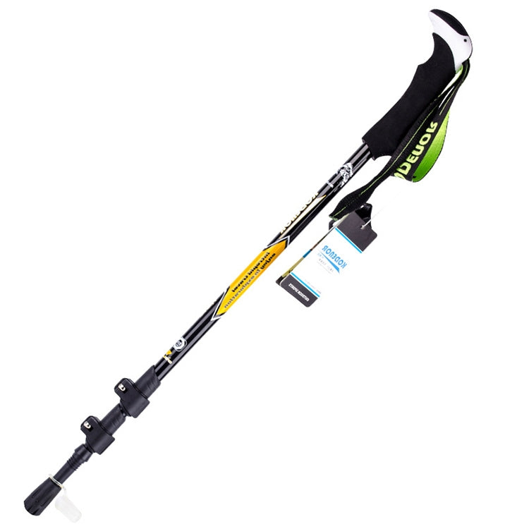 Frendorf | KODENOR Outdoor Bergsteigen Tragbar Faltbar Carbonfaser Gerade Griff Alpenstöcke Trekkingstöcke, Länge: 63-135CM (Schwarz Gelb)