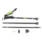 Frendorf | KODENOR Outdoor Bergsteigen Tragbar Faltbar Carbonfaser Gerade Griff Alpenstöcke Trekkingstöcke, Länge: 63-135CM (Schwarz Gelb)